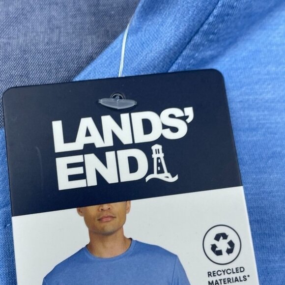 Lands End Mens Classic Fit Short Sleeve Tee Blue M a0106 - Picture 4 of 9